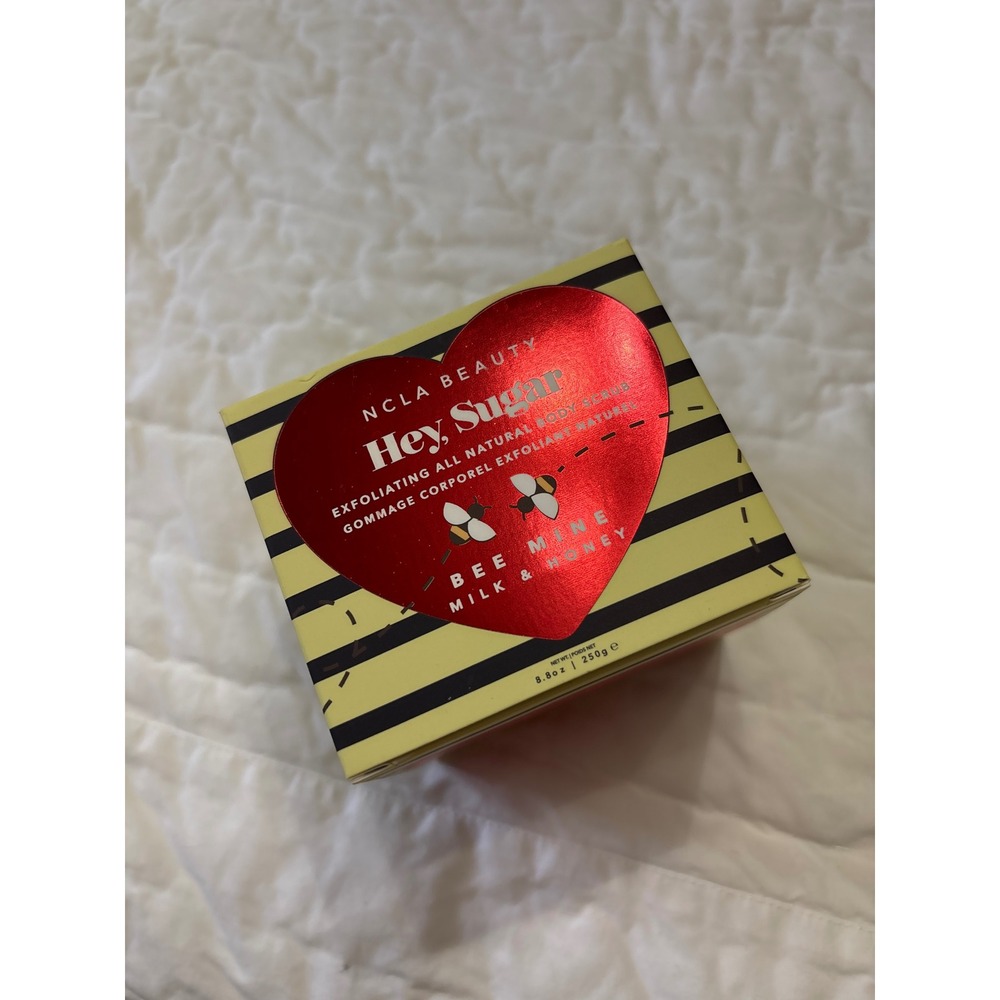 NCLA Beauty Hey Sugar Body Scrub Bee Mine Milk & Honey 8.8oz New Boxed Vegan